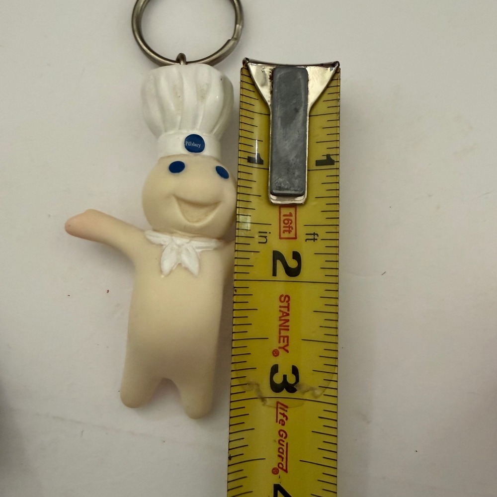 Vintage 1995 Pillsbury Doughboy Keychain Fun-4-All Corp Vinyl Figure 3 Inch - Picture 4 of 4